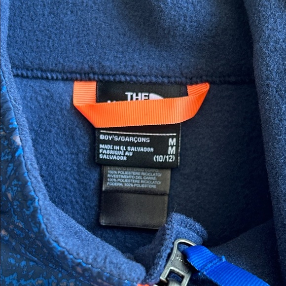 The North Face Navy and Orange Fleece Jacket - Picture 2 of 3